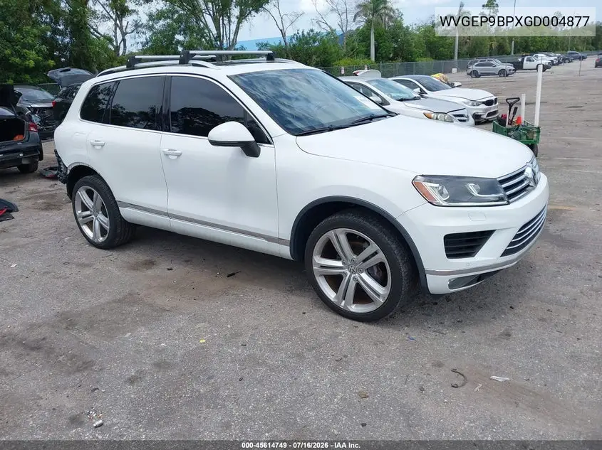 2016 Volkswagen Touareg Tdi Executive VIN: WVGEP9BPXGD004877 Lot: 45614749