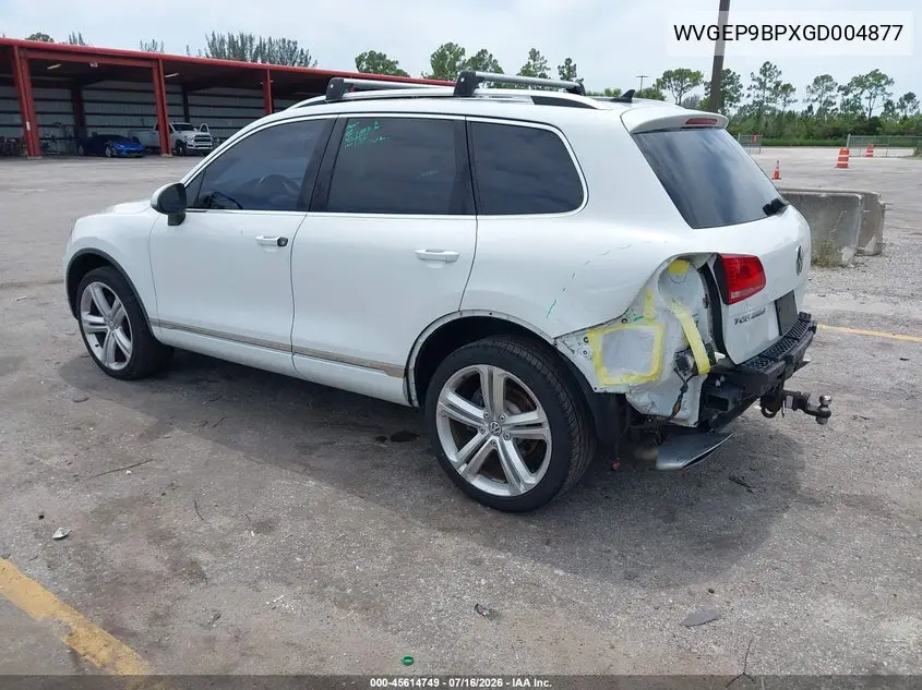 2016 Volkswagen Touareg Tdi Executive VIN: WVGEP9BPXGD004877 Lot: 45614749