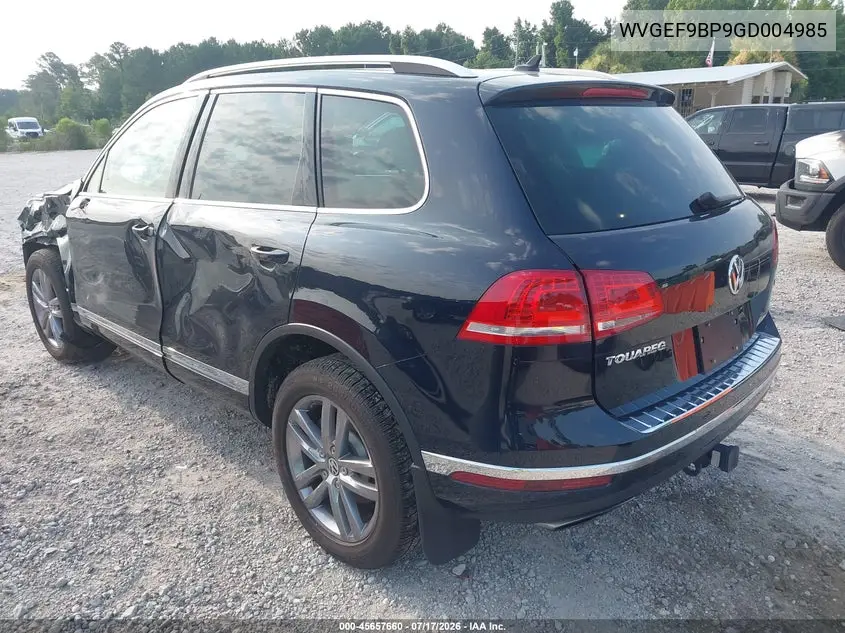 2016 Volkswagen Touareg Vr6 Lux VIN: WVGEF9BP9GD004985 Lot: 45657660