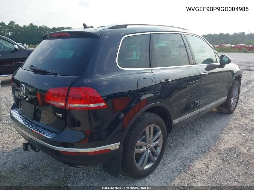 2016 Volkswagen Touareg Vr6 Lux VIN: WVGEF9BP9GD004985 Lot: 45657660