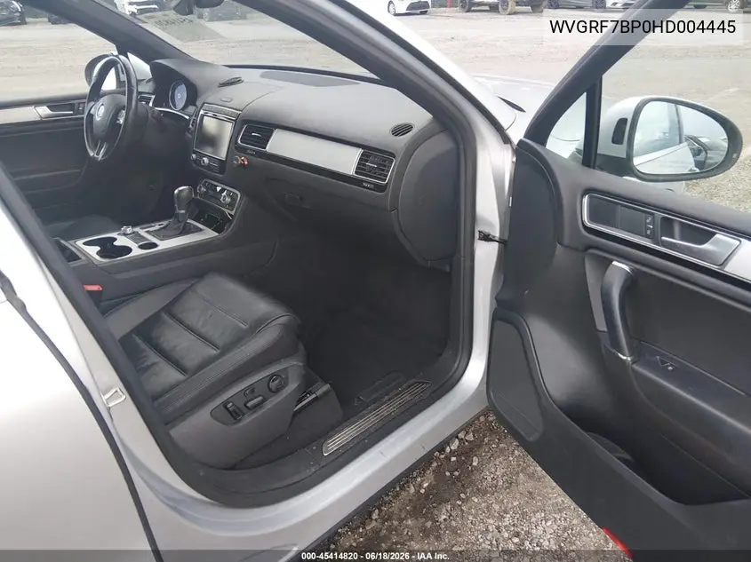 2017 Volkswagen Touareg V6 Wolfsburg Edition VIN: WVGRF7BP0HD004445 Lot: 45414820
