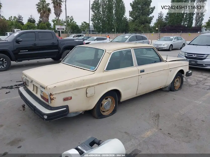 1977 Volvo 242 Dl VIN: VC24245H1116831 Lot: 45043934