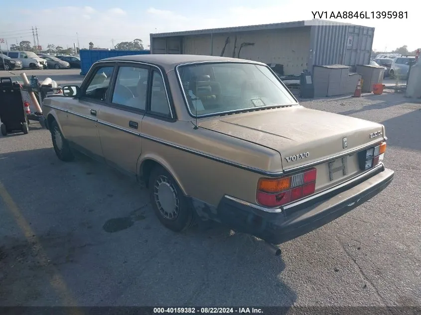 1990 Volvo 240 Dl VIN: YV1AA8846L1395981 Lot: 40159382