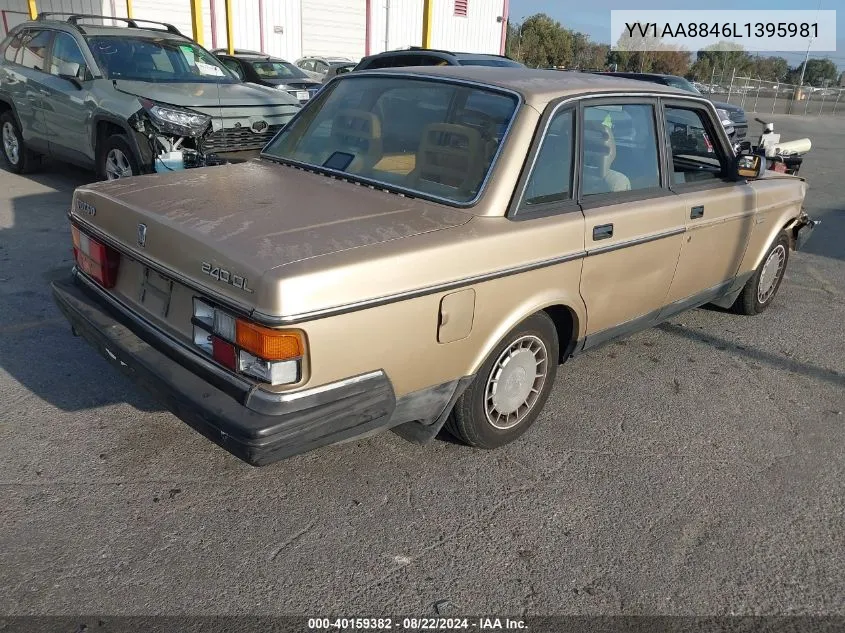 1990 Volvo 240 Dl VIN: YV1AA8846L1395981 Lot: 40159382