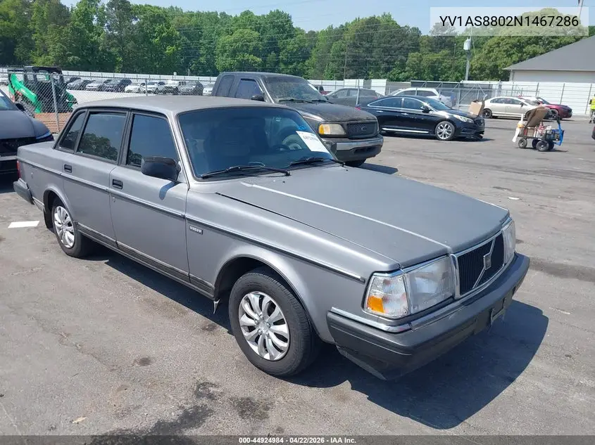 1992 Volvo 240 Gl VIN: YV1AS8802N1467286 Lot: 44924984