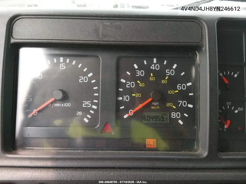 2000 Volvo Vn VIN: 4V4ND4JH8YN246612 Lot: 45646793