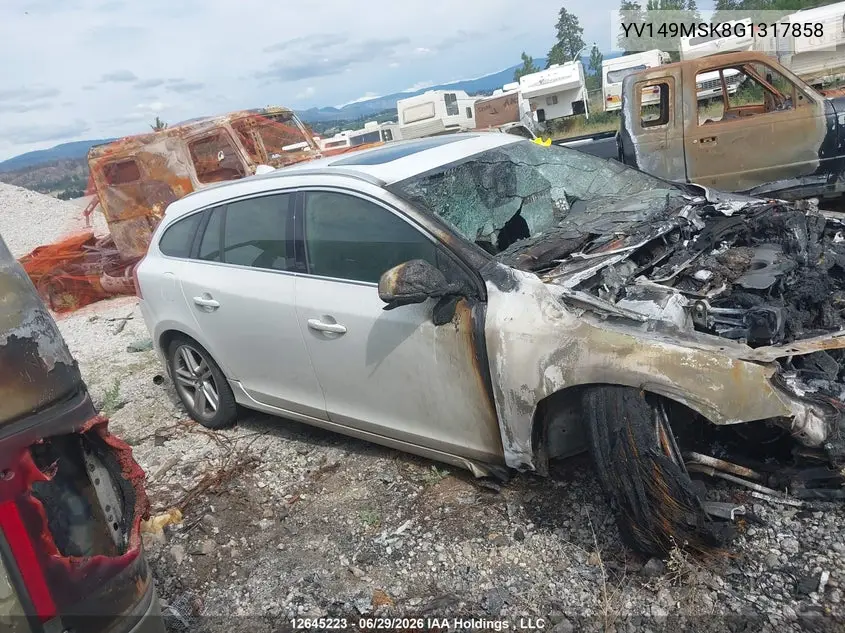 2016 Volvo V60 T6 VIN: YV149MSK8G1317858 Lot: 12645223