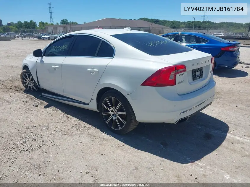 2018 Volvo S60 Inscription T5 Platinum VIN: LYV402TM7JB161784 Lot: 45435687
