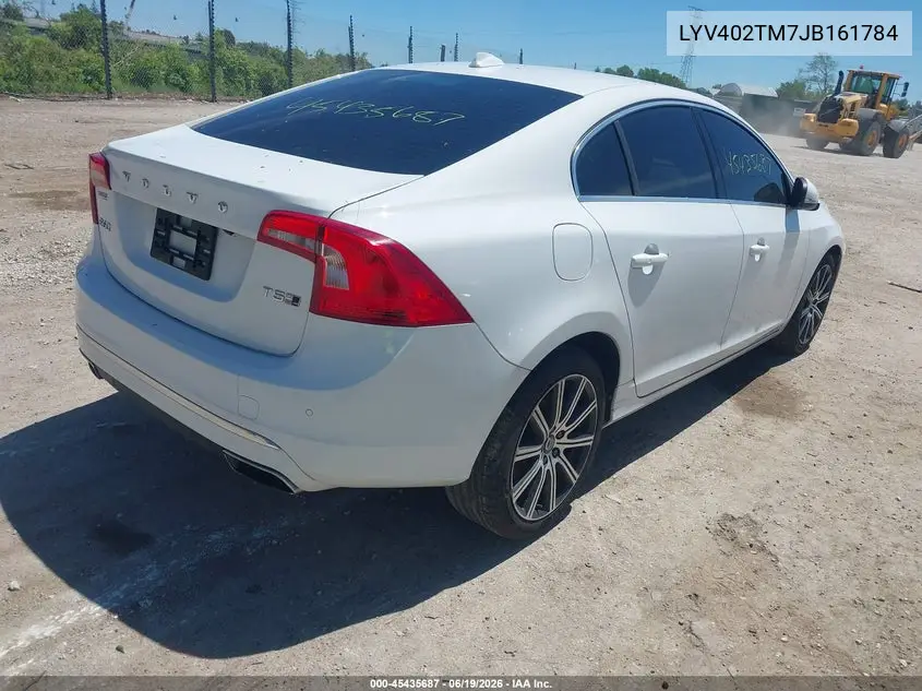 2018 Volvo S60 Inscription T5 Platinum VIN: LYV402TM7JB161784 Lot: 45435687