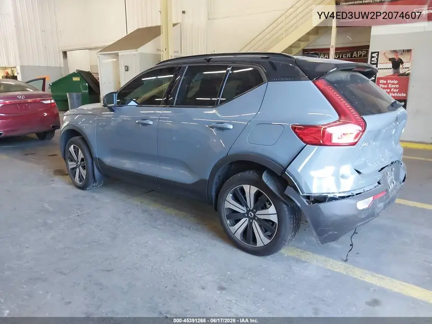 2023 Volvo Xc40 Recharge Pure Electric Twin Plus VIN: YV4ED3UW2P2074607 Lot: 45391266
