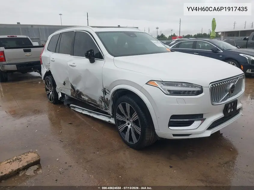 2023 Volvo Xc90 Recharge Plug-In Hybrid T8 Ultimate Bright Theme 7-Seater VIN: YV4H60CA6P1917435 Lot: 45624558