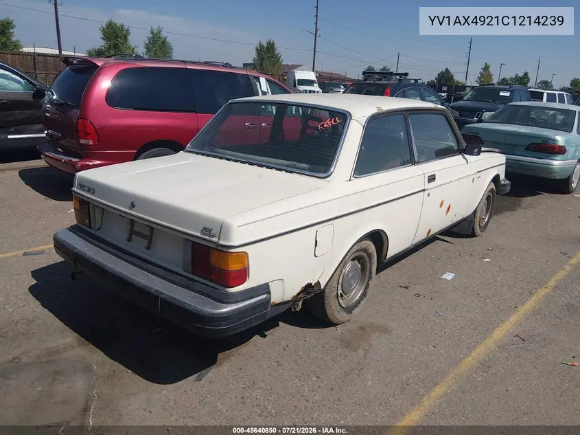 YV1AX4921C1214239 1982 Volvo 242 Dl