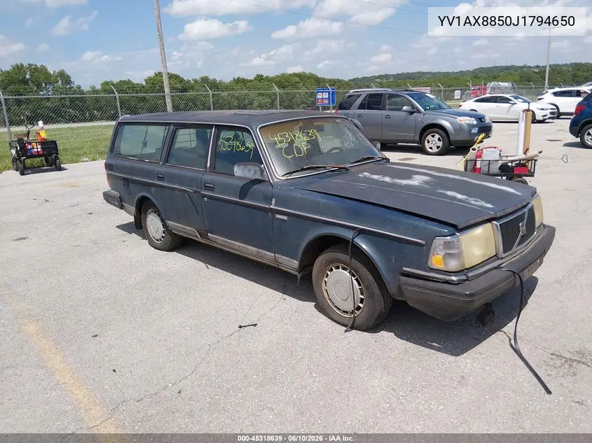 1988 Volvo 245 Dl/Gl VIN: YV1AX8850J1794650 Lot: 45318639