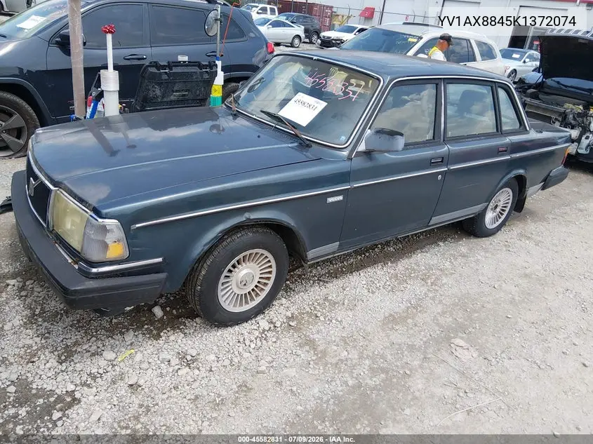 1989 Volvo 244 Dl/Gl VIN: YV1AX8845K1372074 Lot: 45582831