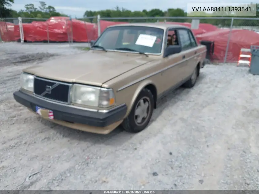 1990 Volvo 240 Dl VIN: YV1AA8841L1393541 Lot: 45367118