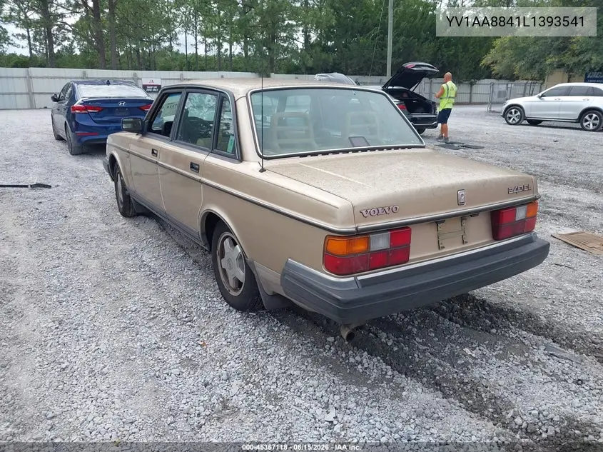 1990 Volvo 240 Dl VIN: YV1AA8841L1393541 Lot: 45367118