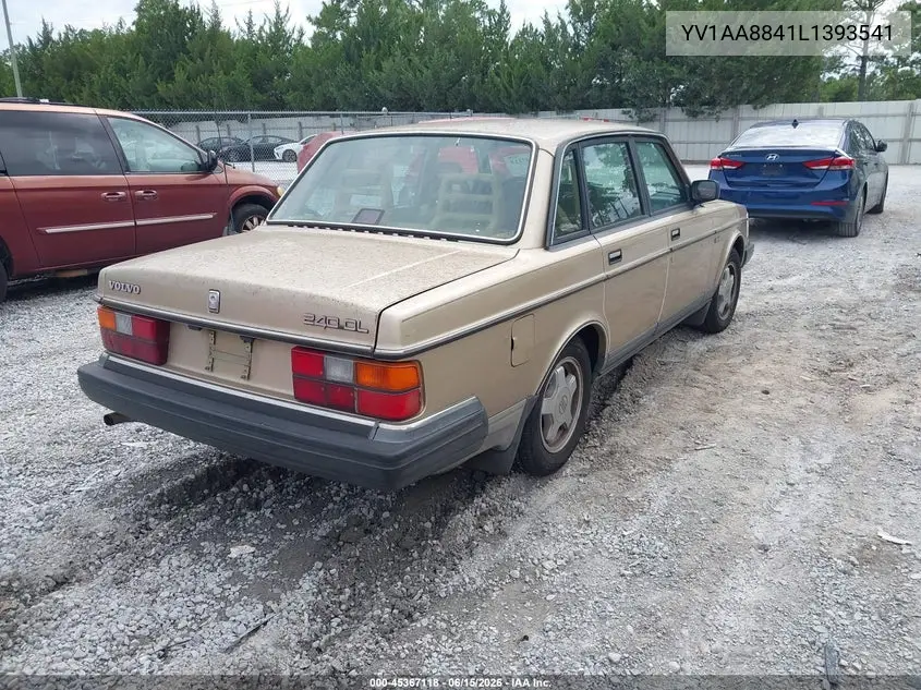 1990 Volvo 240 Dl VIN: YV1AA8841L1393541 Lot: 45367118