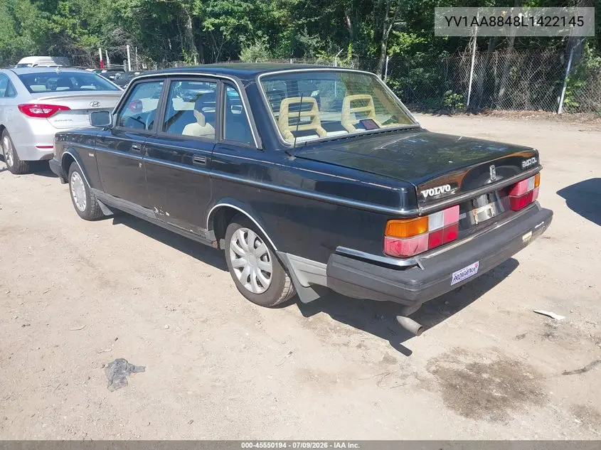 1990 Volvo 240 Dl VIN: YV1AA8848L1422145 Lot: 45550194