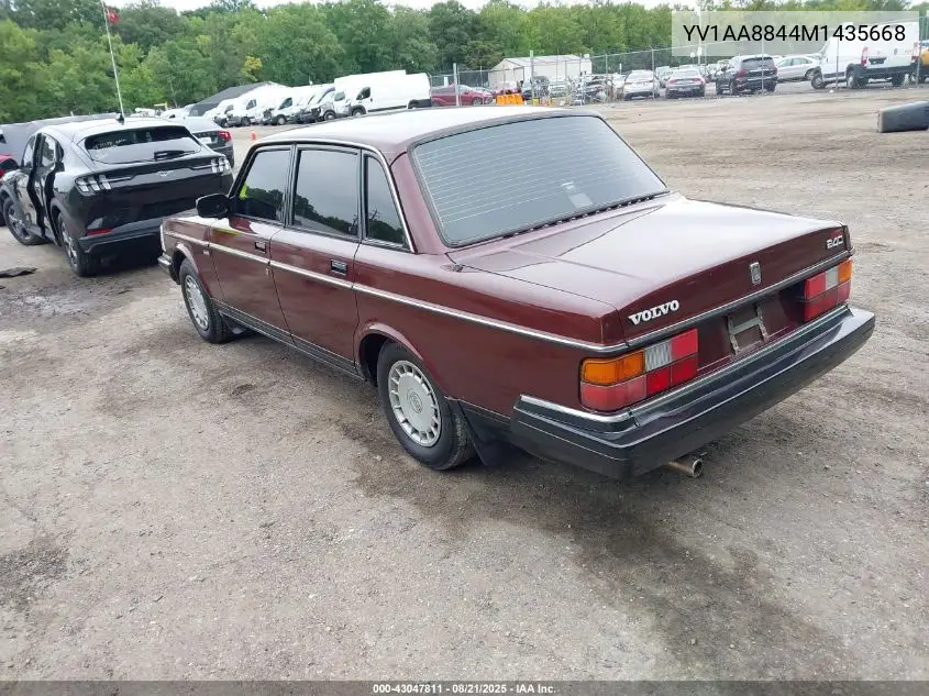 1991 Volvo 240 VIN: YV1AA8844M1435668 Lot: 43047811