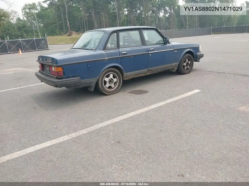 1992 Volvo 240 Gl VIN: YV1AS8802N1471029 Lot: 45636323