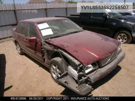 1995 Volvo 850 Glt VIN: YV1LS5535S2258507 Lot: 8128886