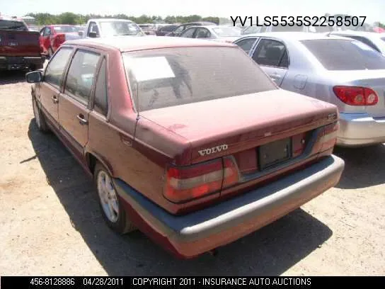 1995 Volvo 850 Glt VIN: YV1LS5535S2258507 Lot: 8128886