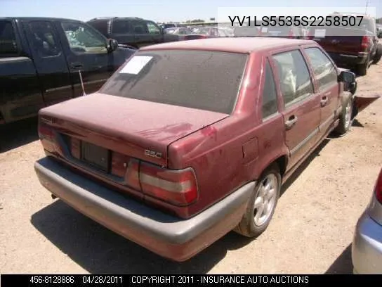 1995 Volvo 850 Glt VIN: YV1LS5535S2258507 Lot: 8128886