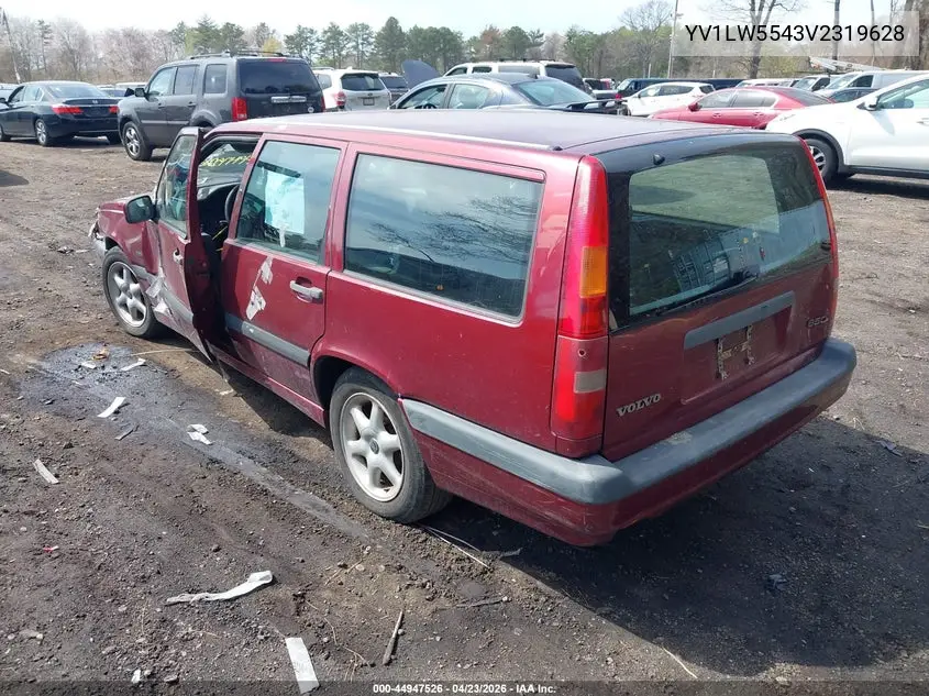 1997 Volvo 850 Gt VIN: YV1LW5543V2319628 Lot: 44947526