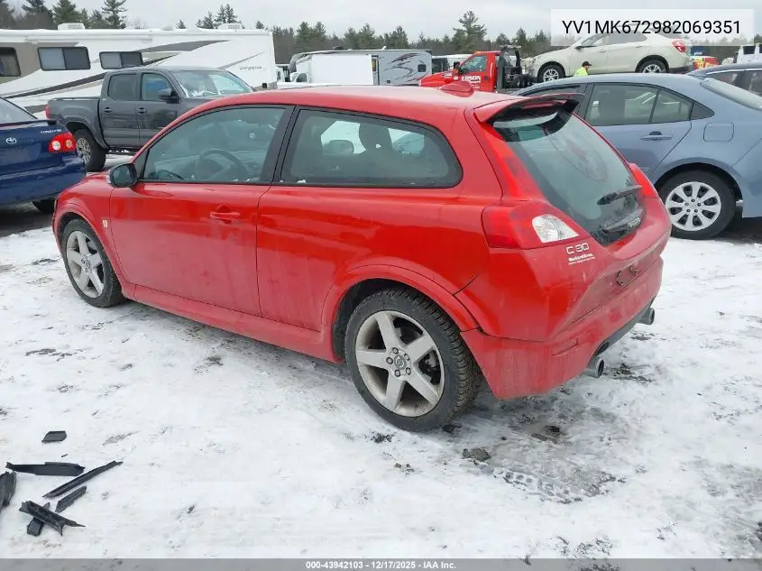 2008 Volvo C30 T5 R-Design/T5 Version 1.0/T5 Version 2.0 VIN: YV1MK672982069351 Lot: 43942103