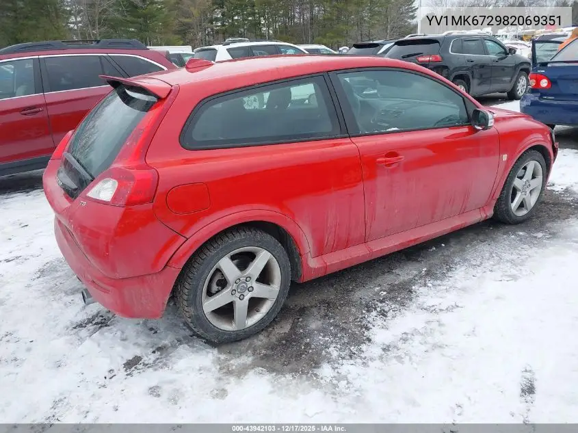 2008 Volvo C30 T5 R-Design/T5 Version 1.0/T5 Version 2.0 VIN: YV1MK672982069351 Lot: 43942103