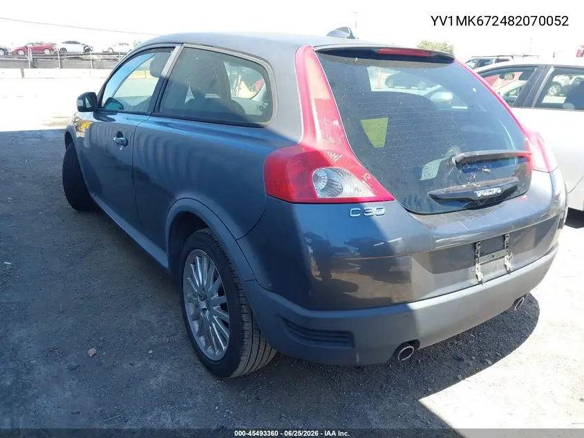2008 Volvo C30 R-Design/T5 Version 1.0/T5 Version 2.0/Version 1.0/Version 2.0 VIN: YV1MK672482070052 Lot: 45493360
