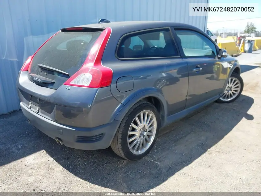 2008 Volvo C30 R-Design/T5 Version 1.0/T5 Version 2.0/Version 1.0/Version 2.0 VIN: YV1MK672482070052 Lot: 45493360