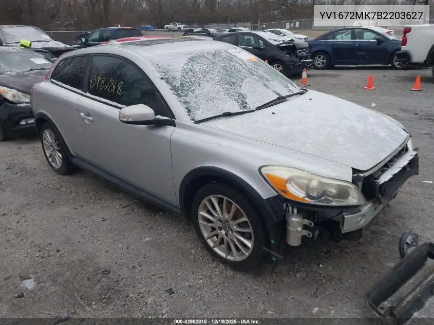 2011 Volvo C30 T5/T5 R-Design VIN: YV1672MK7B2203627 Lot: 43982818