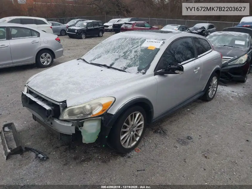 2011 Volvo C30 T5/T5 R-Design VIN: YV1672MK7B2203627 Lot: 43982818