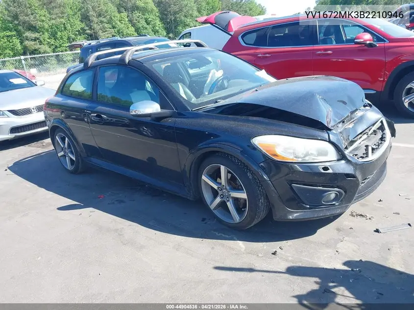 2011 Volvo C30 T5/T5 R-Design VIN: YV1672MK3B2210946 Lot: 44904536