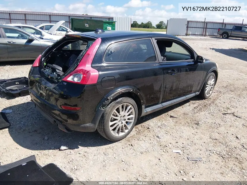 2011 Volvo C30 T5/T5 R-Design VIN: YV1672MK2B2210727 Lot: 45207184