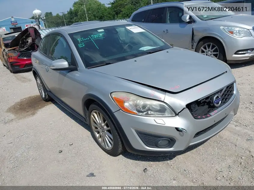 2011 Volvo C30 R-Design/T5 (Retail Only) VIN: YV1672MK8B2204611 Lot: 45560866