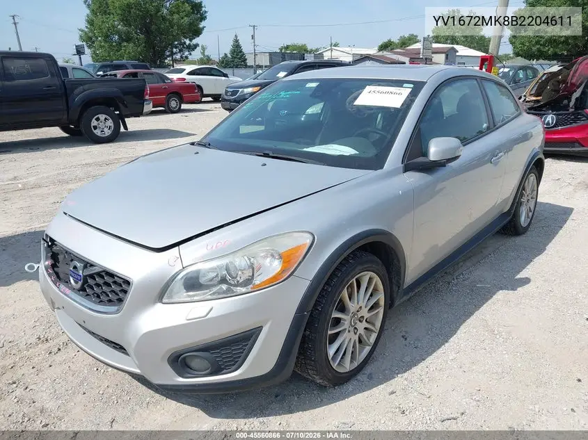 2011 Volvo C30 R-Design/T5 (Retail Only) VIN: YV1672MK8B2204611 Lot: 45560866