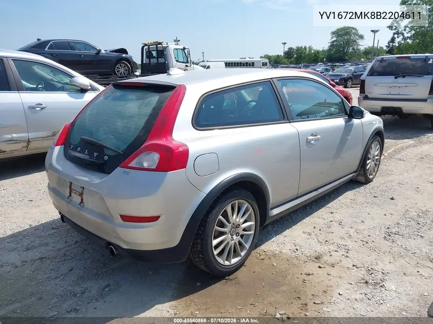2011 Volvo C30 R-Design/T5 (Retail Only) VIN: YV1672MK8B2204611 Lot: 45560866