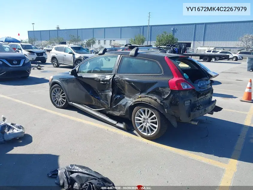 2012 Volvo C30 T5 VIN: YV1672MK4C2267979 Lot: 44671038