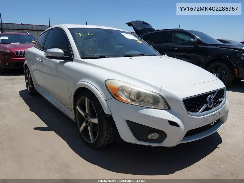 2012 Volvo C30 T5/T5 Platinum/T5 Premier Plus/T5 R-Design/T5 R-Design Platinum/T5 R-Design Premier Plus VIN: YV1672MK4C2286967 Lot: 45097826