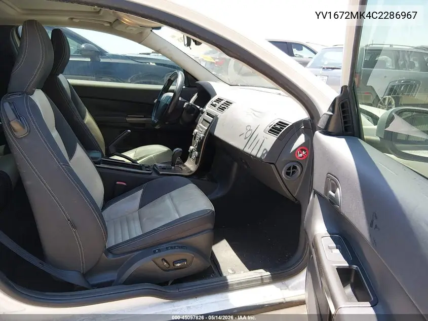 2012 Volvo C30 T5/T5 Platinum/T5 Premier Plus/T5 R-Design/T5 R-Design Platinum/T5 R-Design Premier Plus VIN: YV1672MK4C2286967 Lot: 45097826