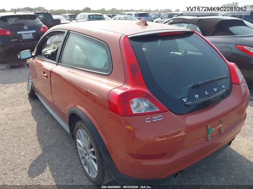 2012 Volvo C30 Platinum/Premier Plus/R-Design/R-Design Platinum/R-Design Premier Plus/T5 VIN: YV1672MK9C2285362 Lot: 45465662