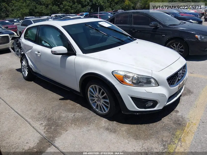 2012 Volvo C30 T5 VIN: YV1672MK9C2265371 Lot: 45537029