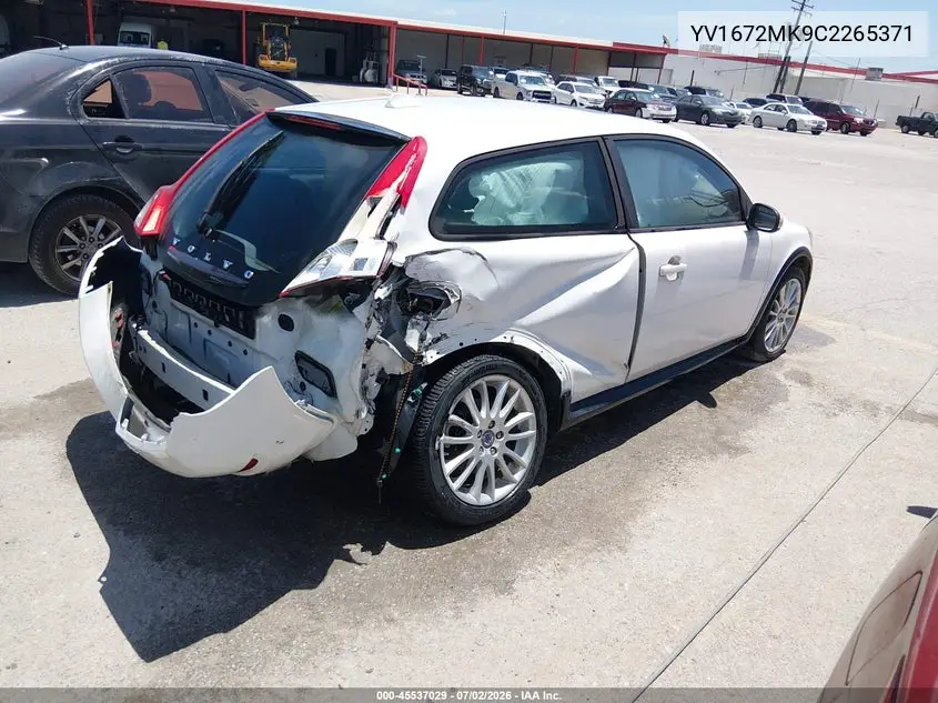 2012 Volvo C30 T5 VIN: YV1672MK9C2265371 Lot: 45537029