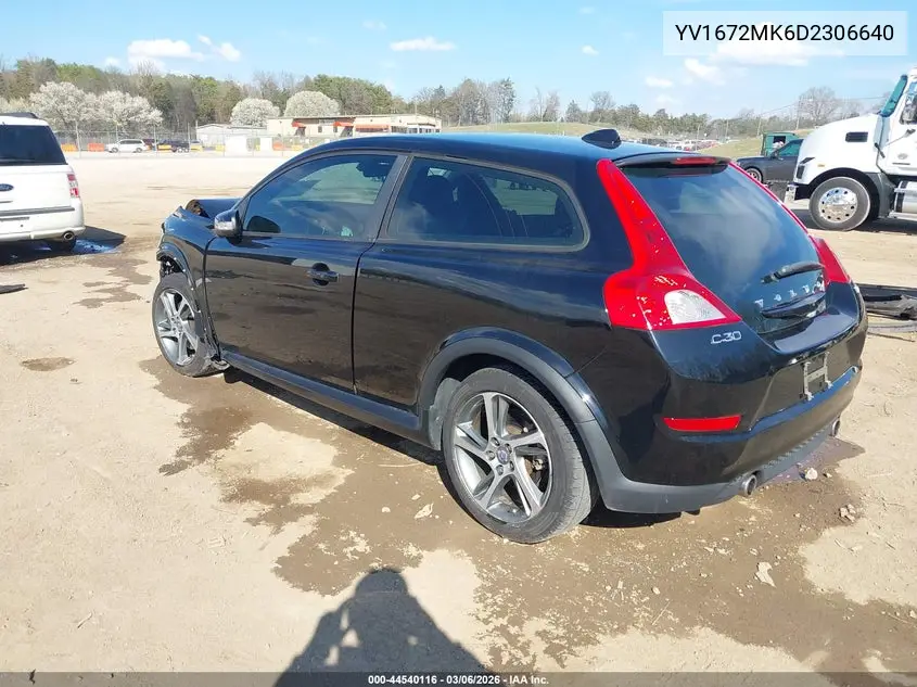 2013 Volvo C30 T5 VIN: YV1672MK6D2306640 Lot: 44540116