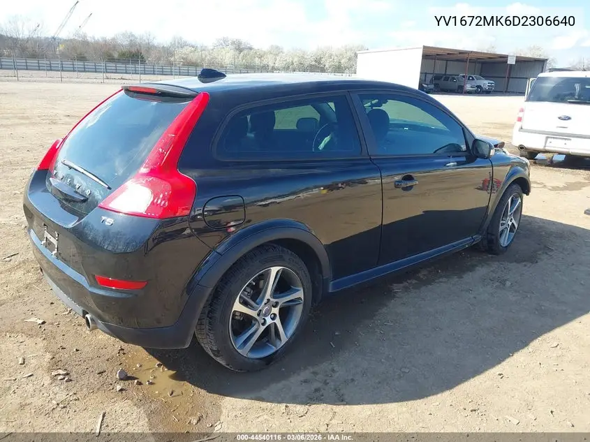 2013 Volvo C30 T5 VIN: YV1672MK6D2306640 Lot: 44540116
