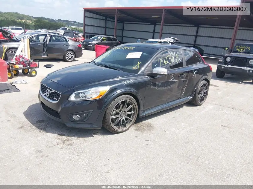 2013 Volvo C30 T5/T5 Platinum/T5 Premier/T5 Premier Plus/T5 R-Design/T5 R-Design Platinum/T5 R-Design Premier VIN: YV1672MK2D2303007 Lot: 45623945