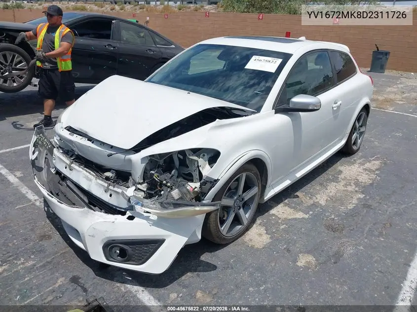 2013 Volvo C30 T5 R-Design VIN: YV1672MK8D2311726 Lot: 45675822