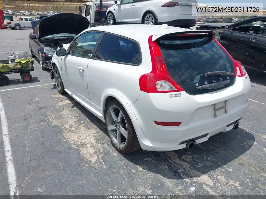 2013 Volvo C30 T5 R-Design VIN: YV1672MK8D2311726 Lot: 45675822